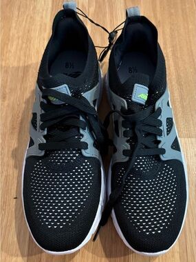 NEW Avia Men's Quickflash Running Sneakers - White/Black/Gray/Green - Size 8.5
